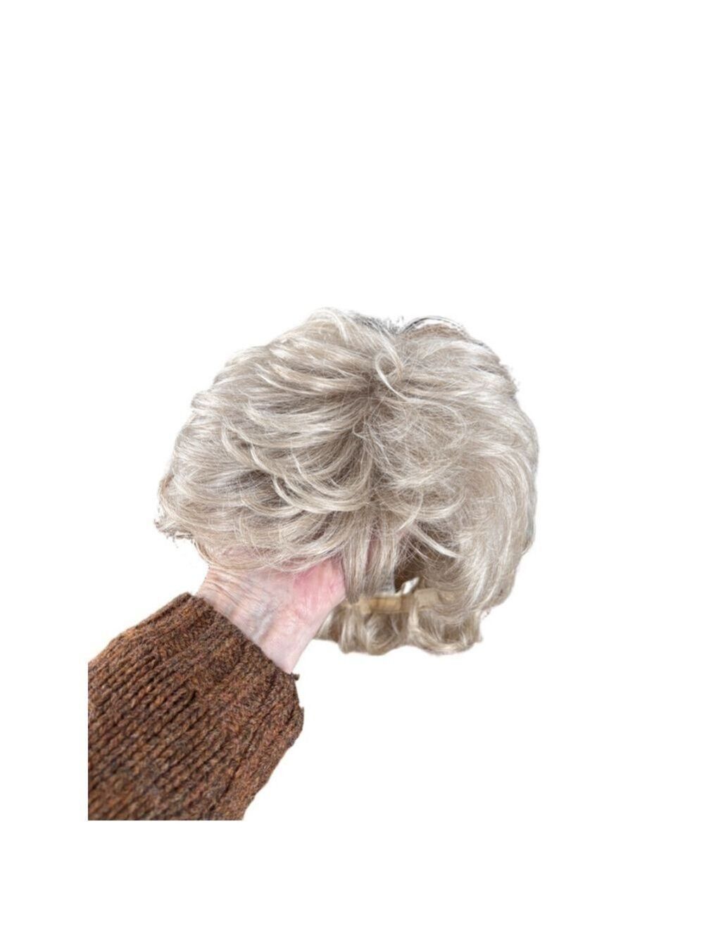 Women's Unbranded Blonde Gray Curly Wig One Size